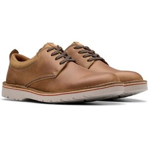 NWB Clarks Eastridge Low Light Brown Leather Oxford Men's Size 8M